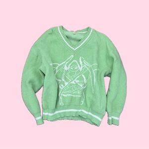 Y2K mint green sweater size medium
